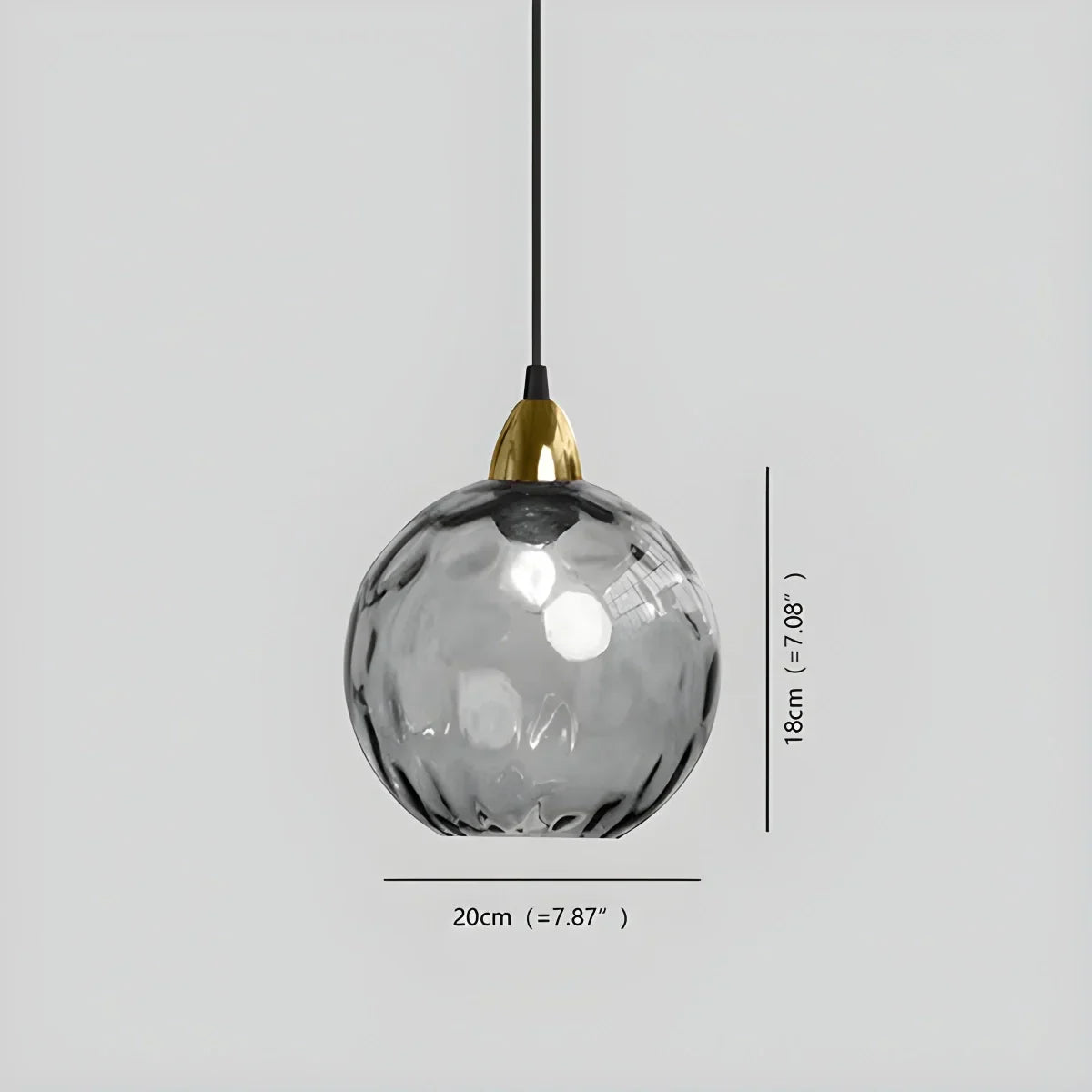 Vivid Glass Orb Pendant Light In Living Room Ceiling