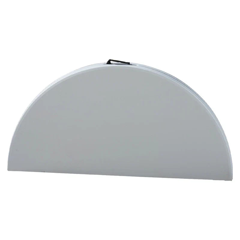 Mesa plegable de HDPE redonda de 4 pies, diseño portátil para uso interior y exterior