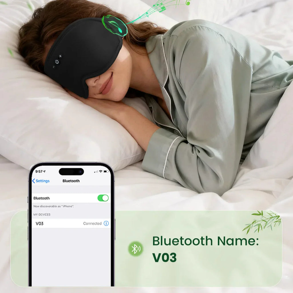 Maschera per gli occhi wireless Serenity Collection con Bluetooth 5.4 per un sonno riposante