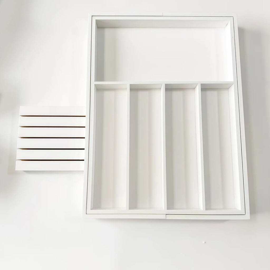 EcoCraft Bamboo Organizer For Drawers With Adjustable Compartments