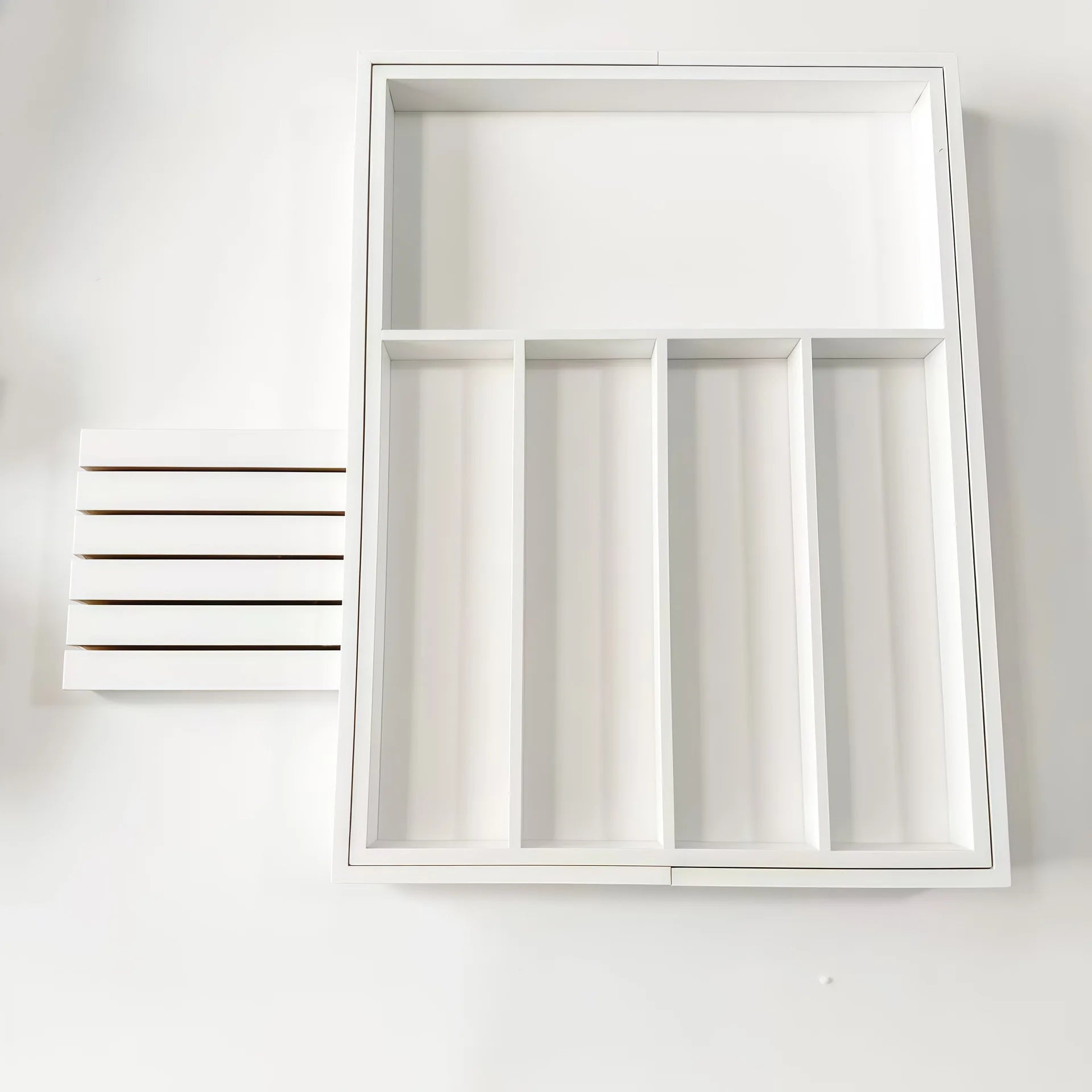EcoCraft Bamboo Organizer For Drawers With Adjustable Compartments