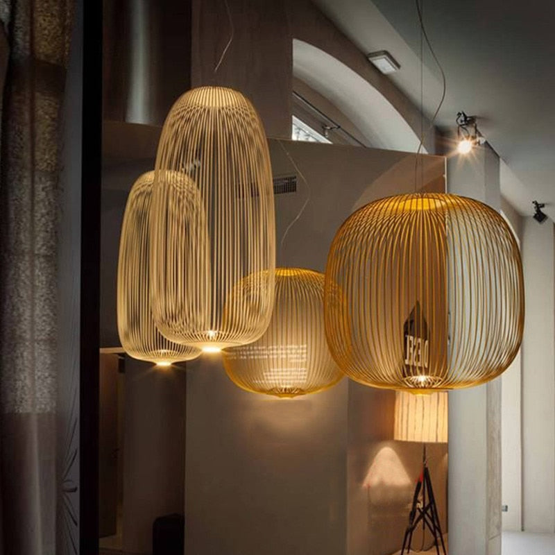 Lyra Spokes hengelampe, taklampe, 52 cm diameter, 200 cm høyde