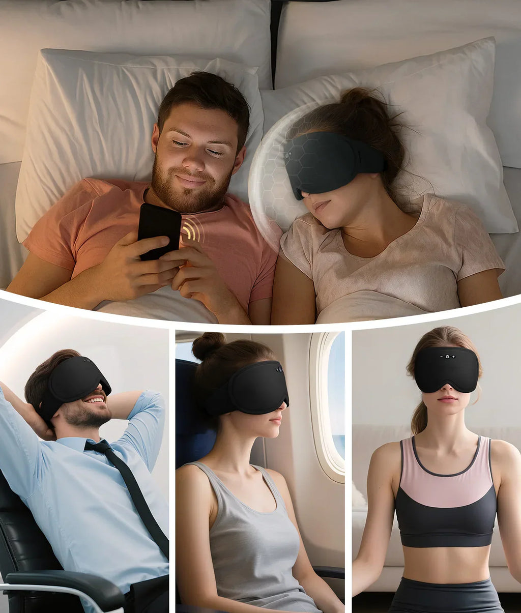 Maschera per gli occhi wireless Serenity Collection con Bluetooth 5.4 per un sonno riposante