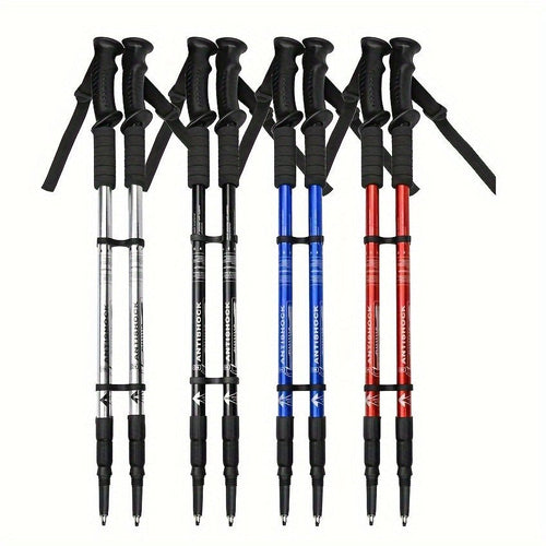 Nastavitelné hliníkové trekingové hole Hikemaster Pro s tlumením nárazů pro outdoorové použití Ormexis