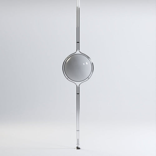 Nastavitelná lampa Halo Beam od podlahy ke stropu od Ormexis s teplým světlem pro moderní prostory