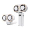 Tragbarer Handventilator mit Doppel-Kühlfunktion und fünf einstellbaren Geschwindigkeiten
