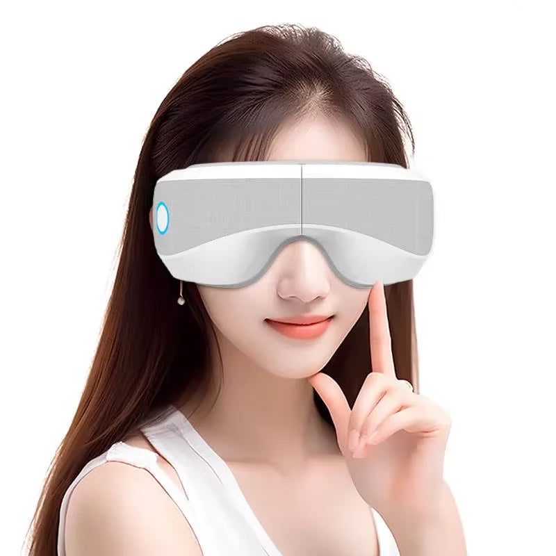 Détente et Revitalisation : Masque de Massage Oculaire Rechargeable USB avec Chauffage Sans Fil et Vibration