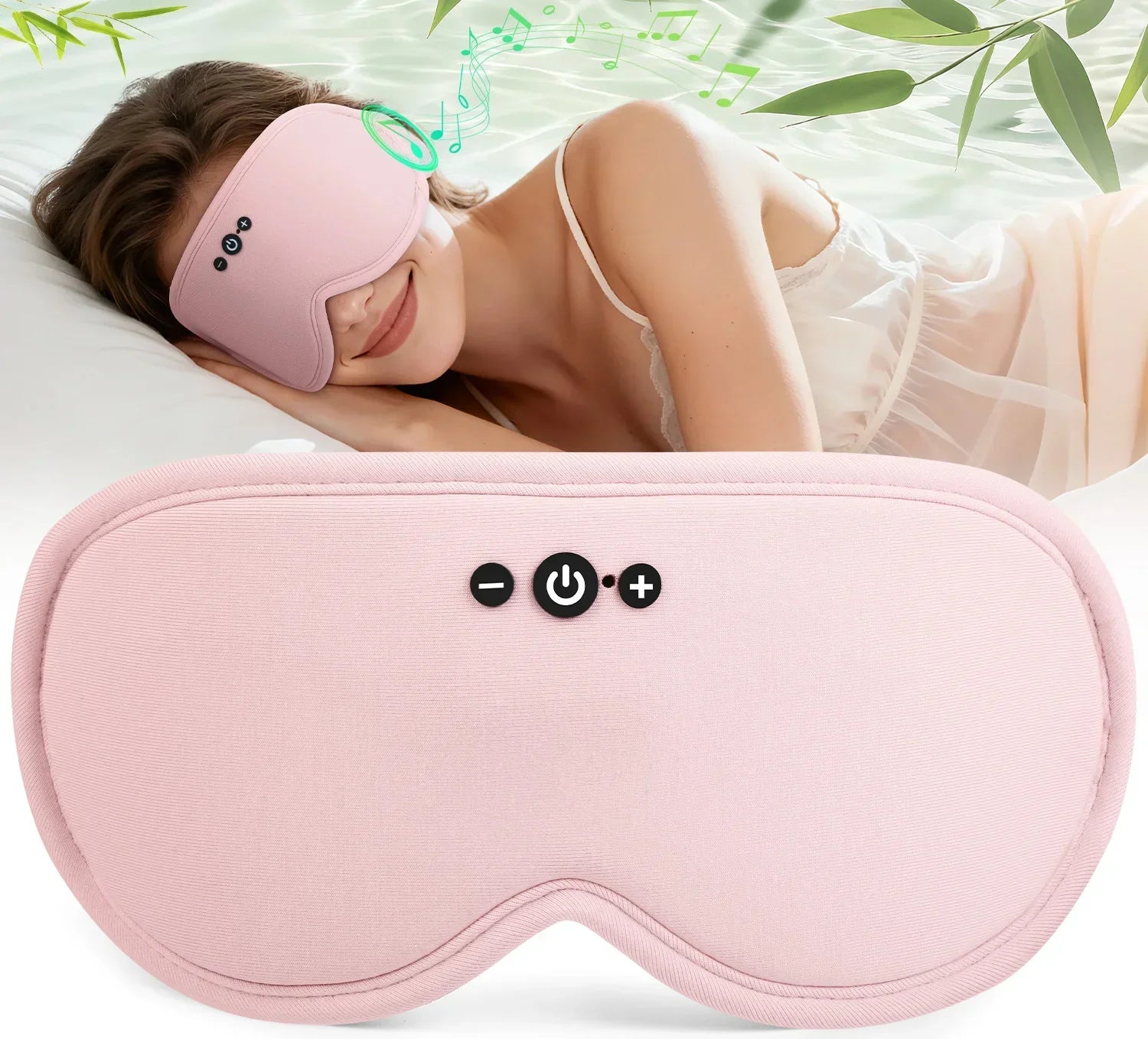 Maschera per gli occhi Serene Sleep con Bluetooth 5.4 e design 3D per il blocco della luce