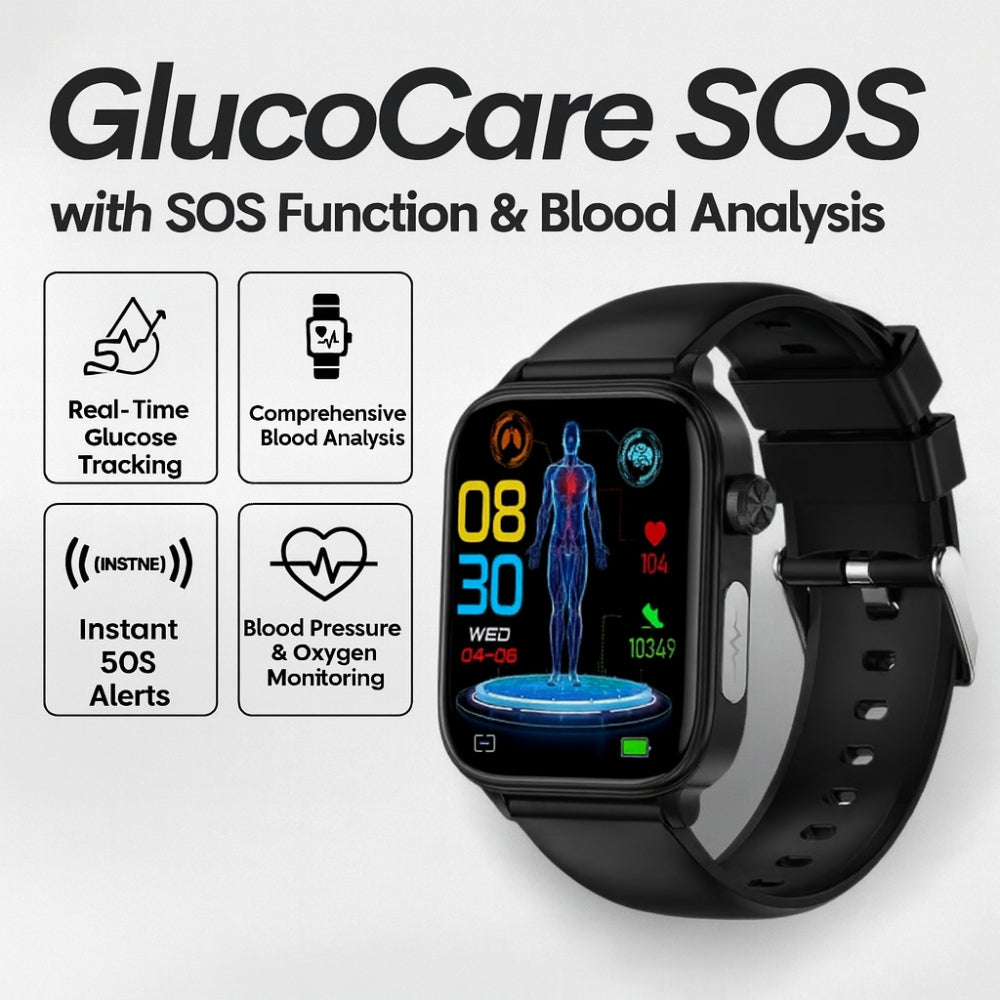 שעון חכם Health Guard עם מעקב GPS והתראת SOS למעקב בריאות בזמן אמת