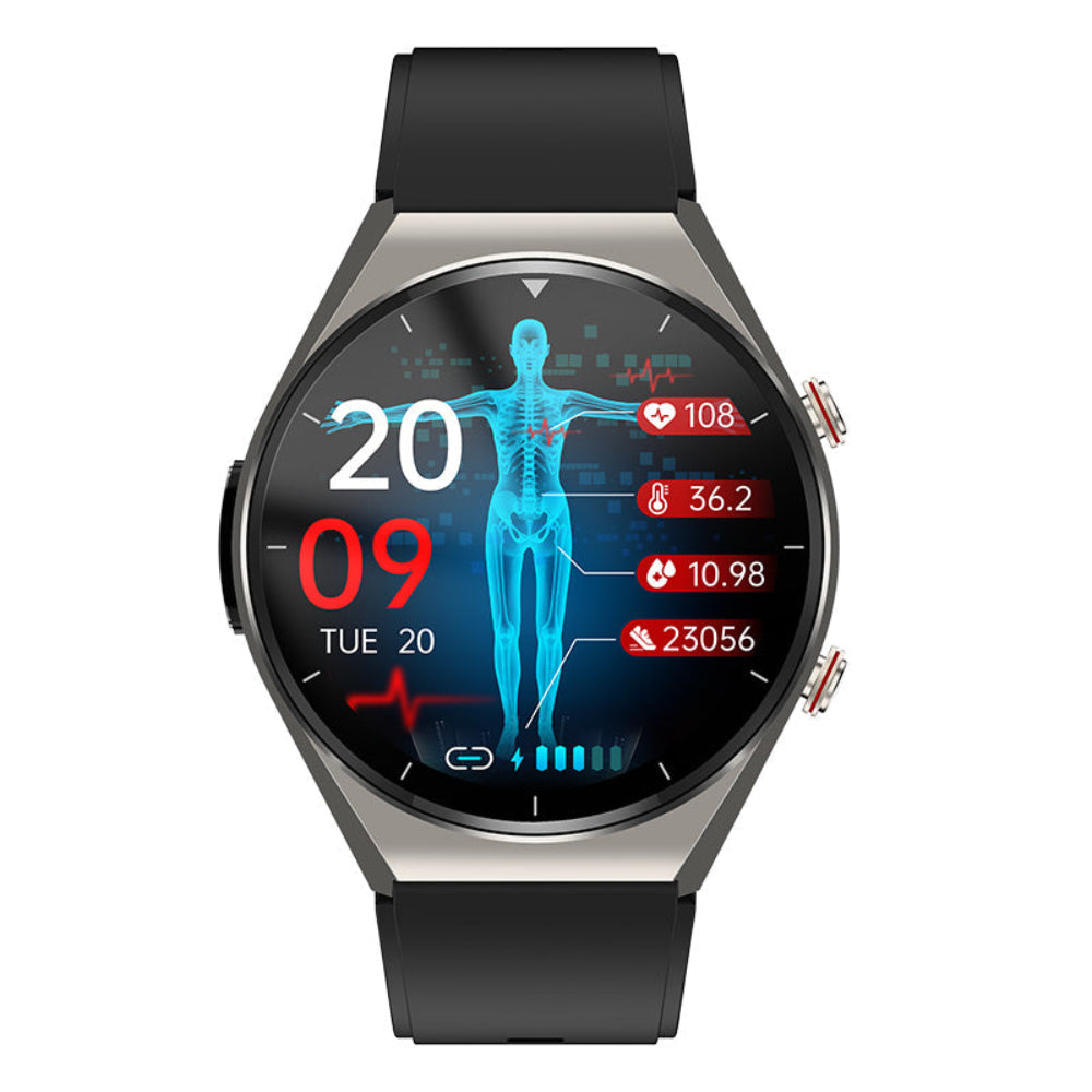 שעון חכם למעקב בריאות עם ניטור ECG לבריאות יומיומית ועיצוב עמיד למים