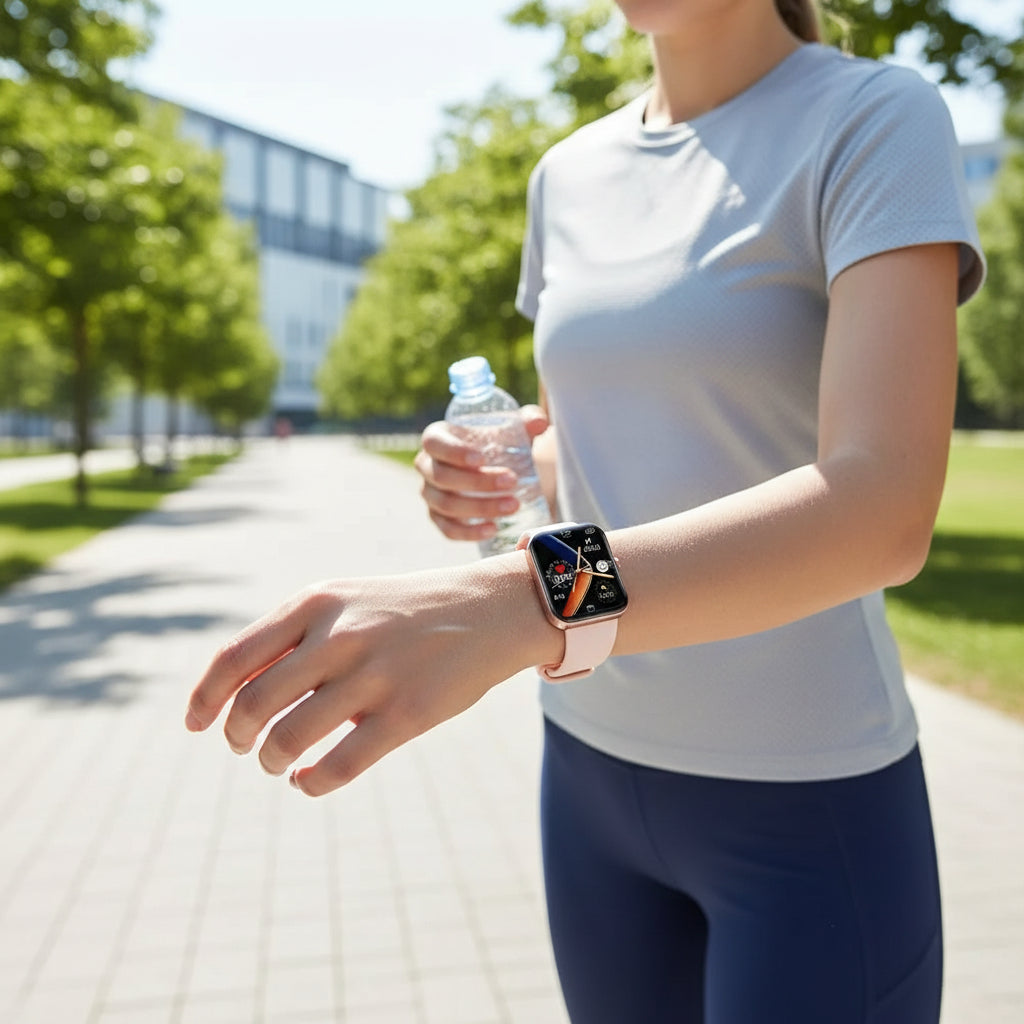 Smartwatch z funkcją monitorowania ciśnienia krwi i poziomu cukru we krwi oraz możliwością dzwonienia przez Bluetooth