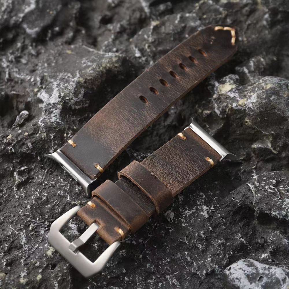 Bracelet en cuir vintage pour Samsung Watch Ultra, pour une élégance quotidienne