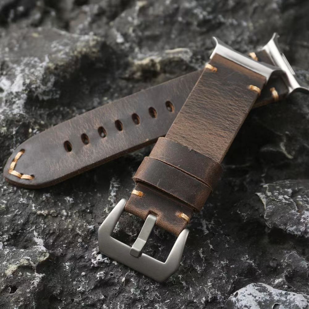 Bracelet en cuir vintage pour Samsung Watch Ultra, pour une élégance quotidienne