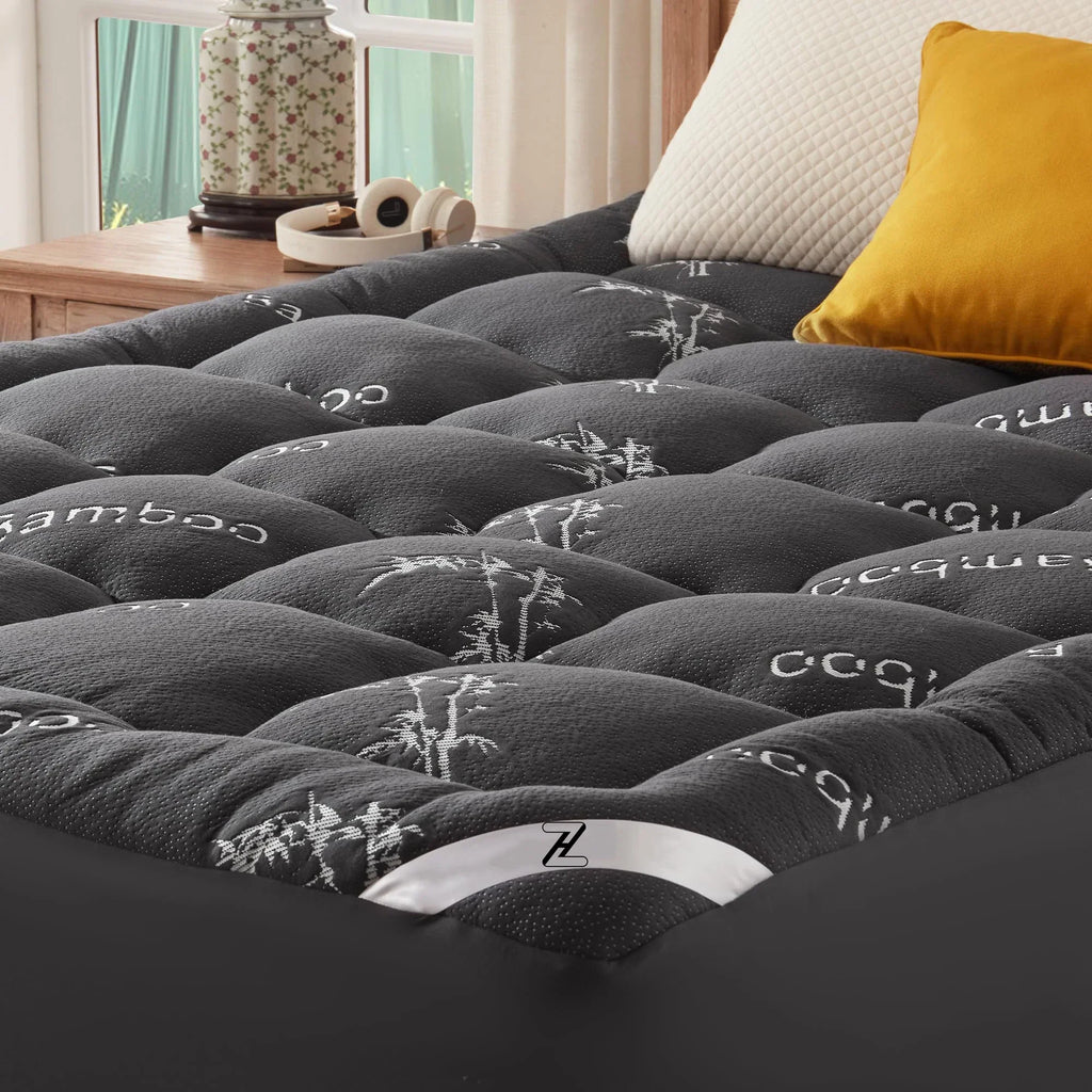 EcoComfort Collection Quilted Waterproof and Breathable Mattress Protector Bamboo Viscose