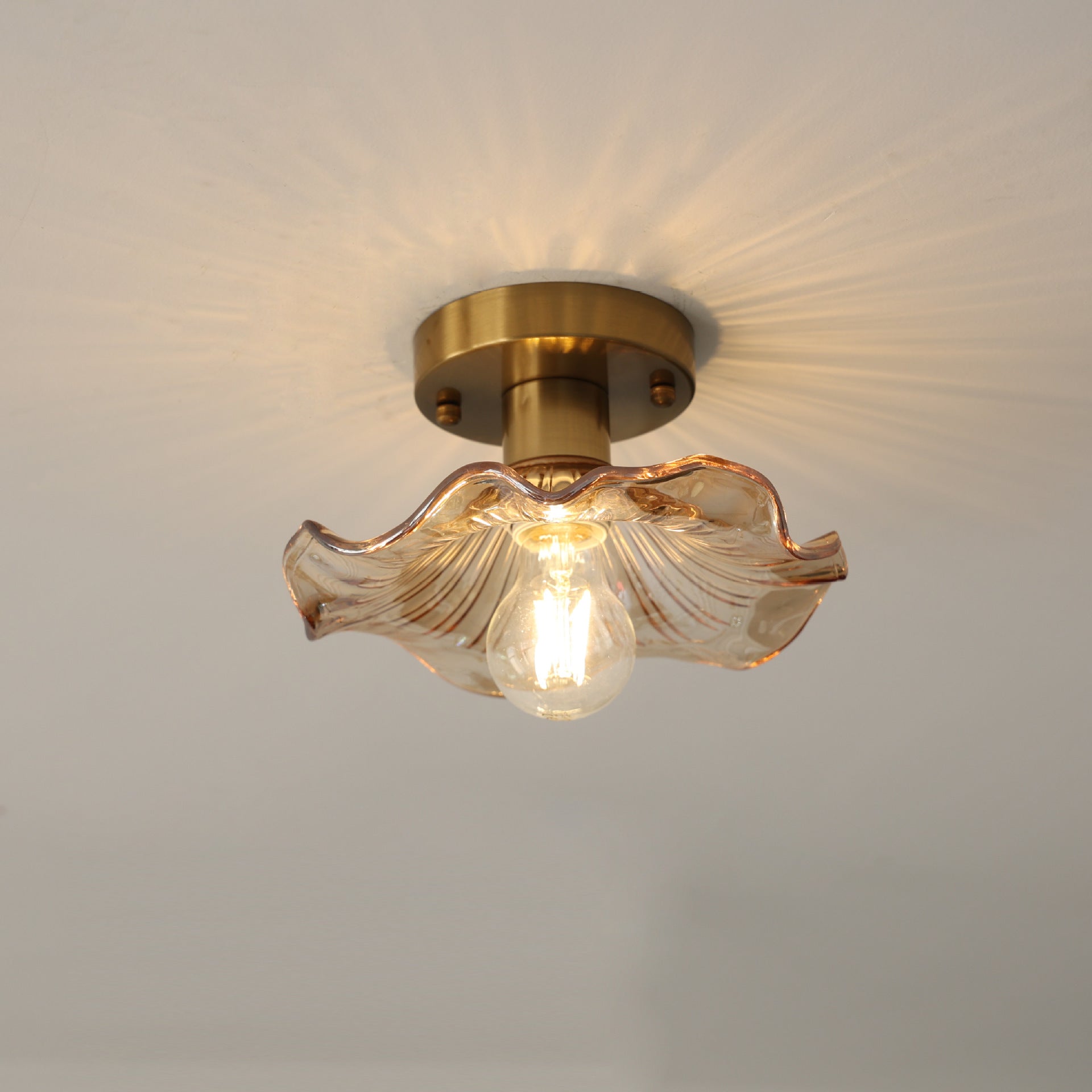 Verdant Glass Bloom Ceiling Light | Ormexis