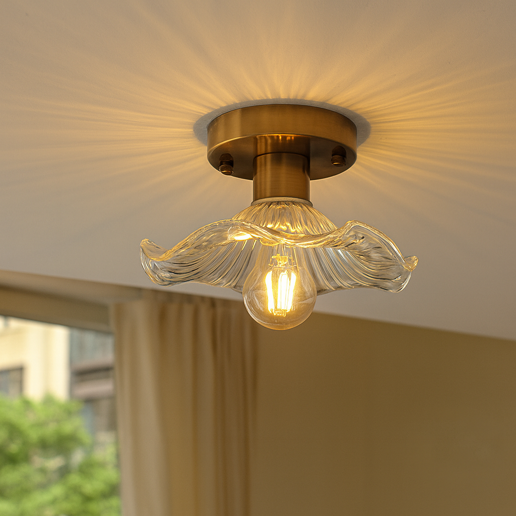 Verdant Glass Bloom Ceiling Light | Ormexis