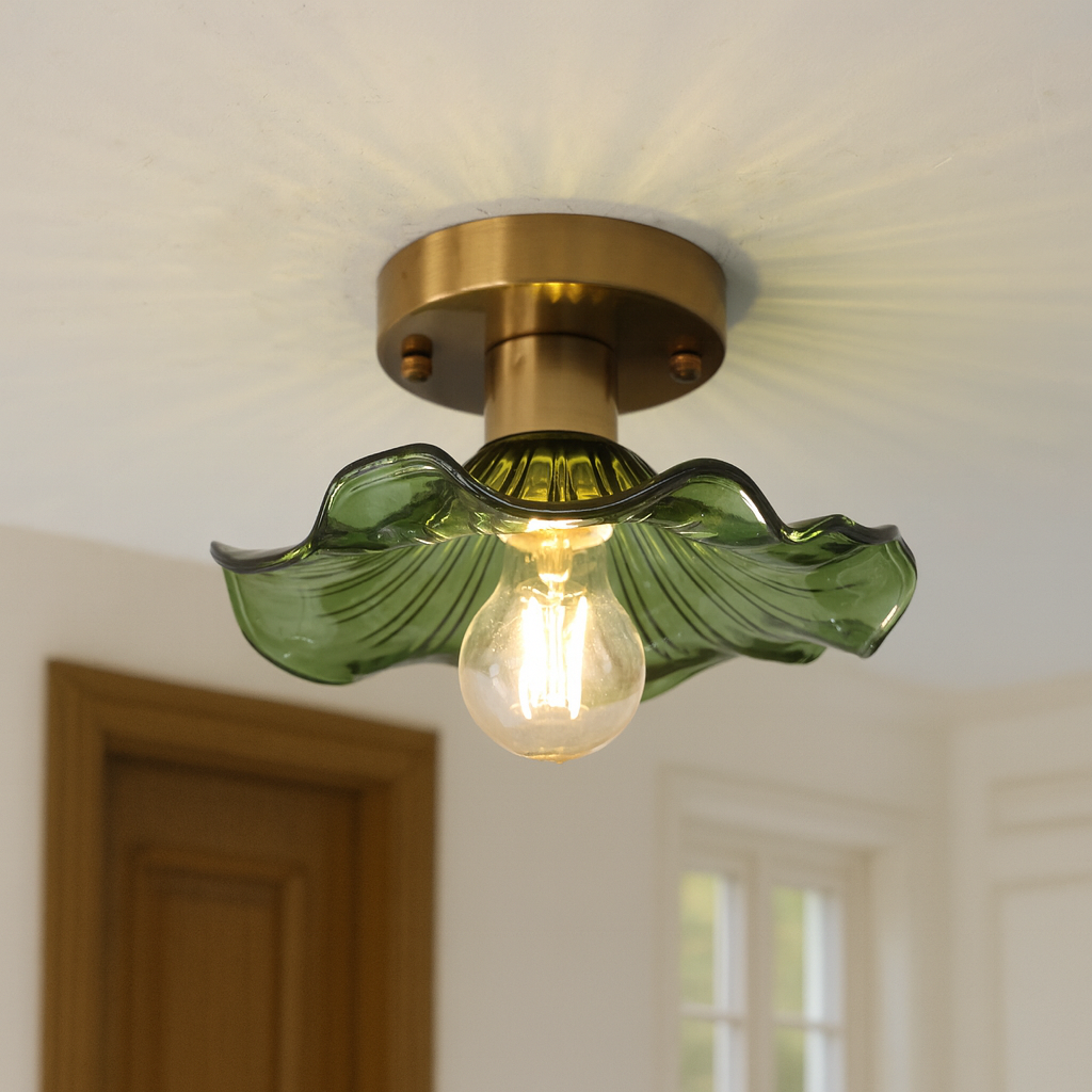 Verdant Glass Bloom Ceiling Light | Ormexis