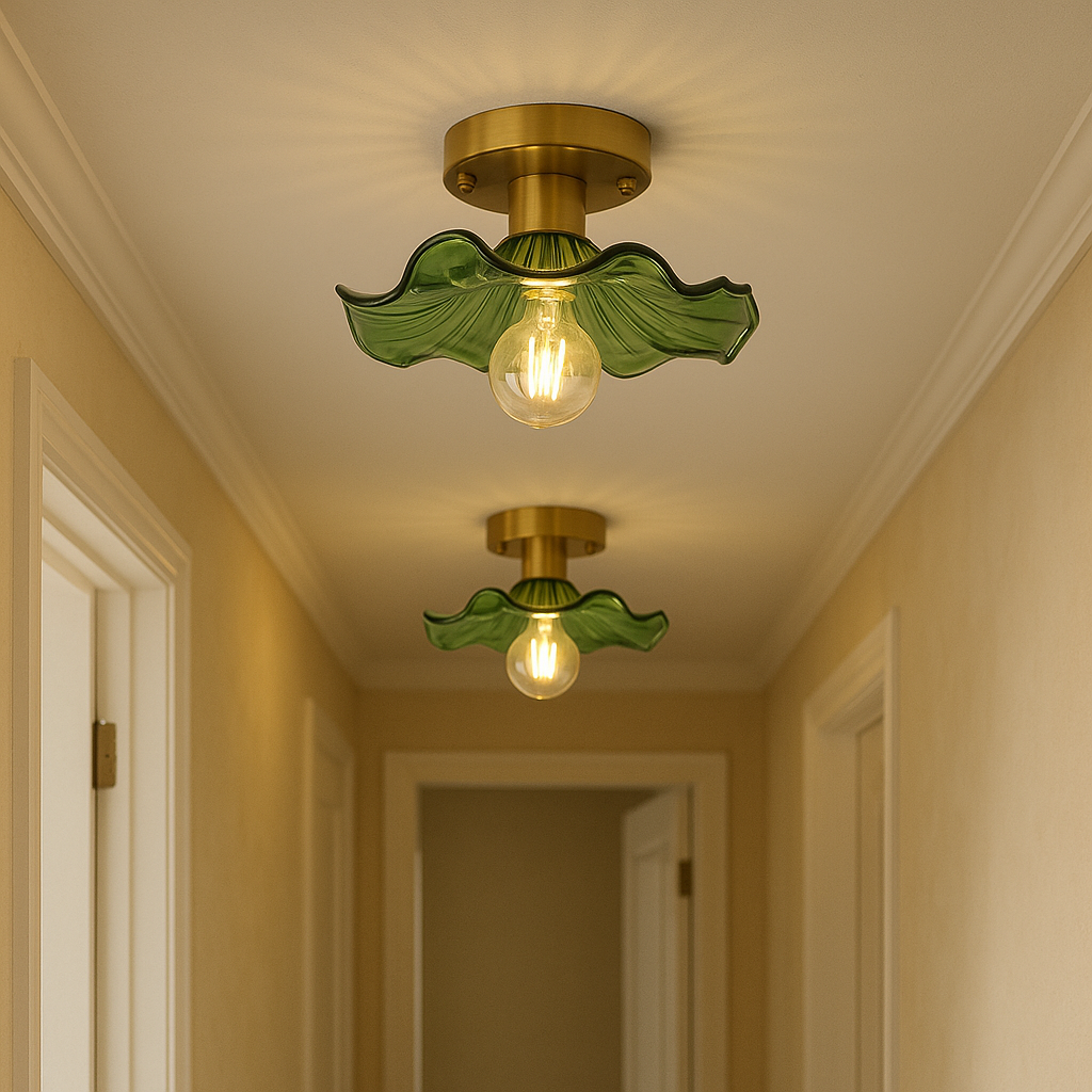 Verdant Glass Bloom Ceiling Light | Ormexis
