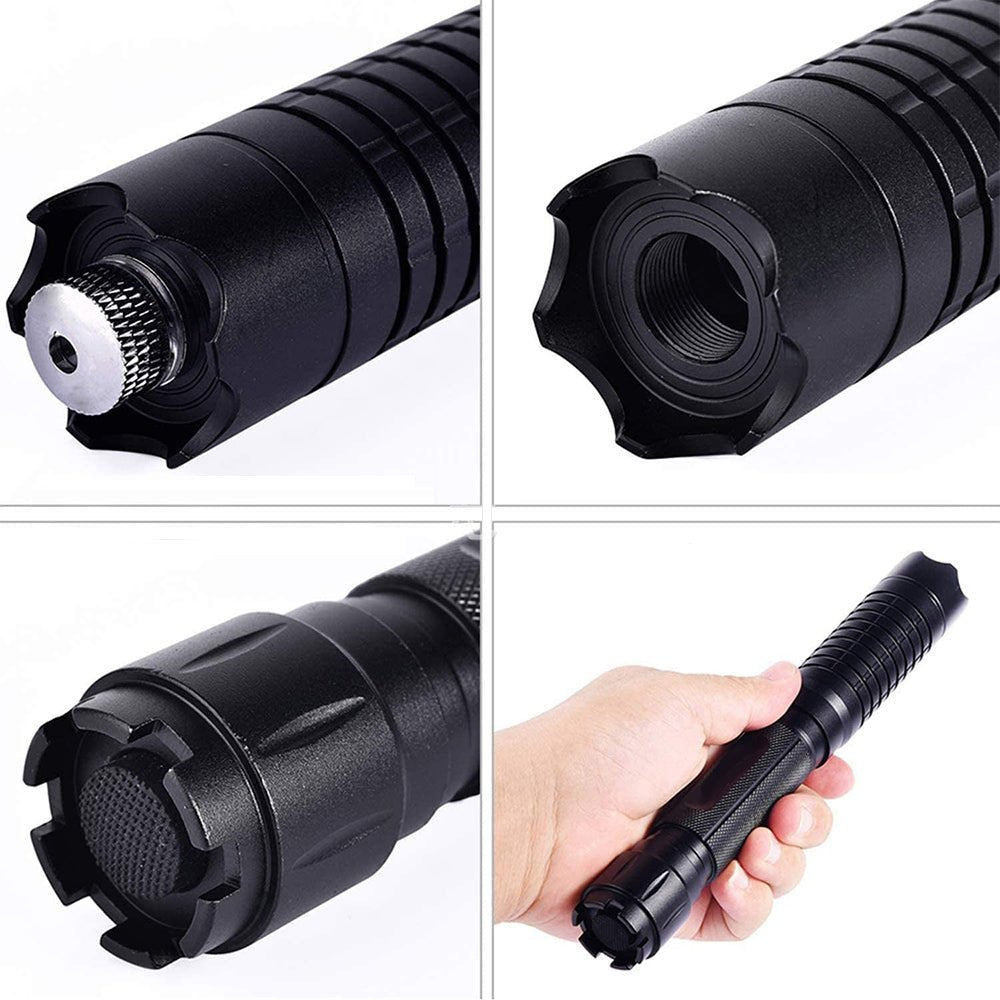 Wiederaufladbare Laser-Taschenlampe mit 5000 m Reichweite, robustes Aluminiumgehäuse