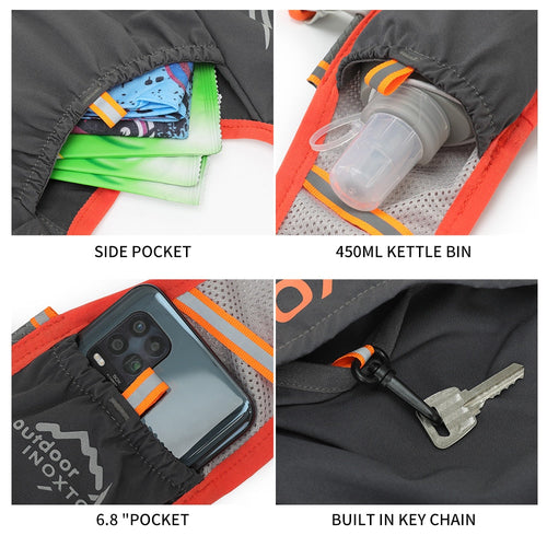 Ultralehká prodyšná běžecká vesta s batohem pro outdoorová dobrodružství Hike Racer Ormexis
