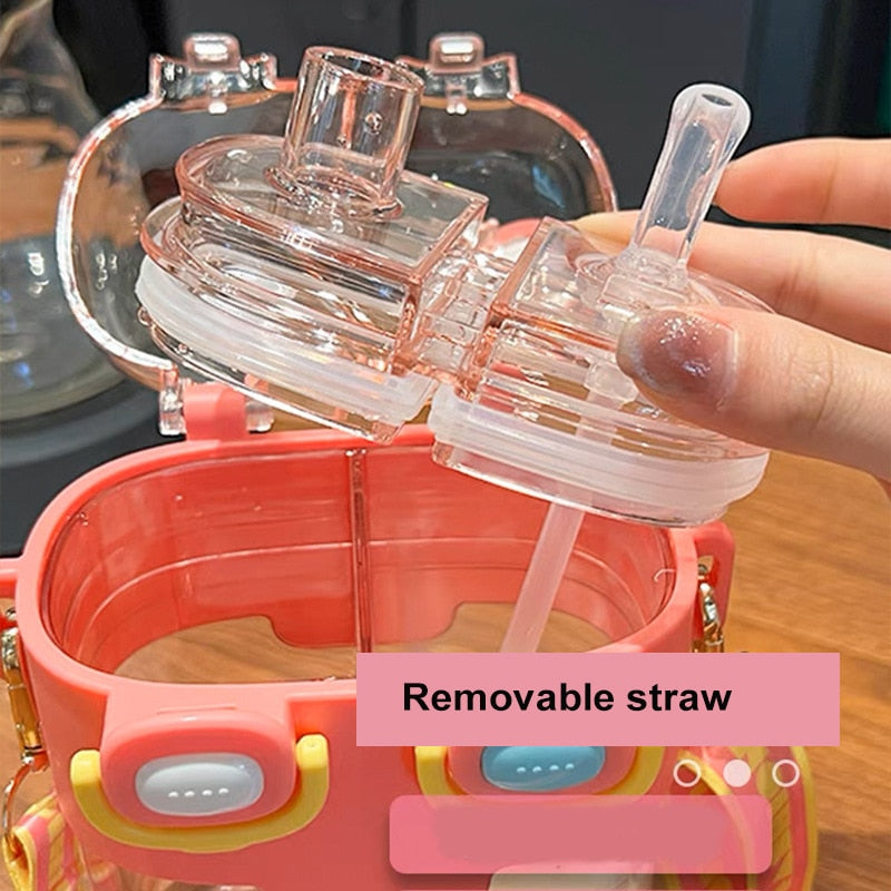 Láhev na vodu Hydration Buddy pro děti s designem dvojitého zásobníku