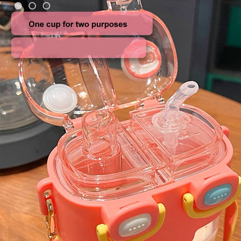 Láhev na vodu Hydration Buddy pro děti s designem dvojitého zásobníku