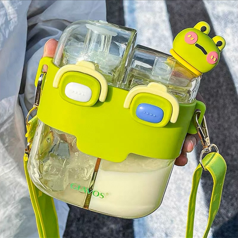 Láhev na vodu Hydration Buddy pro děti s designem dvojitého zásobníku