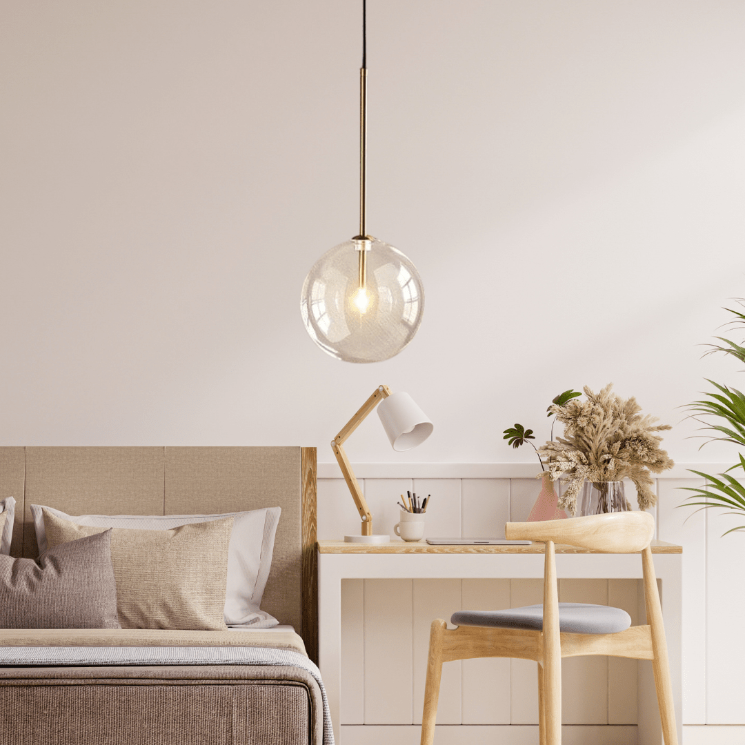 Suspensions en globe de verre pour cuisines et chambres modernes