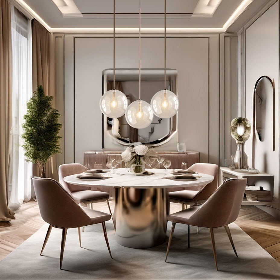 Suspensions en globe de verre pour cuisines et chambres modernes
