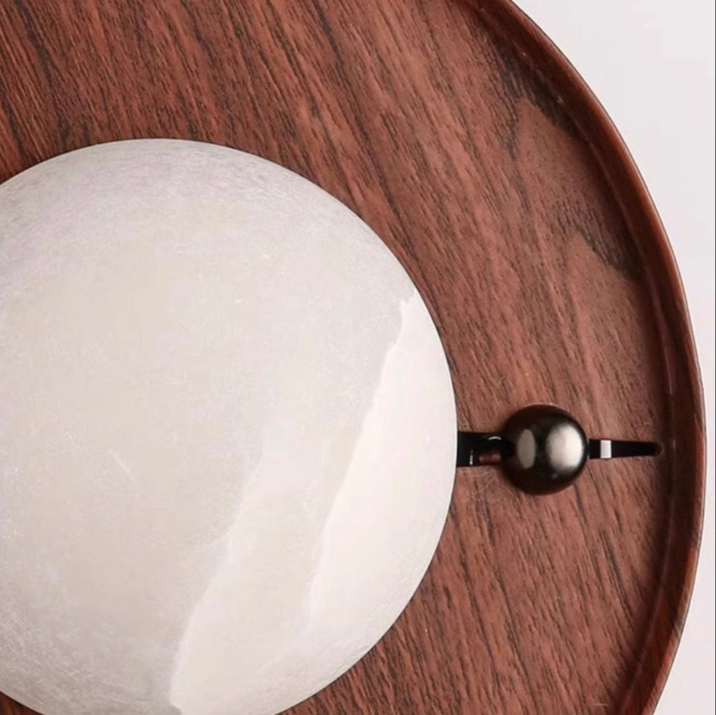 Industrial Alabaster Sphere Sconce | Ormexis