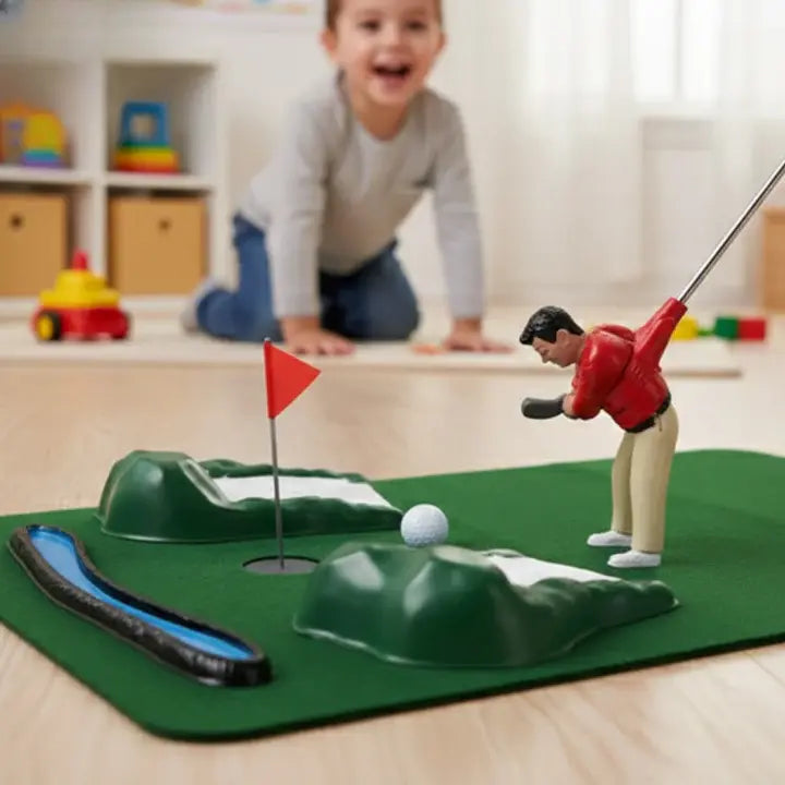 Mini-Golf-Set für Innenräume mit anpassbarem Kurslayout