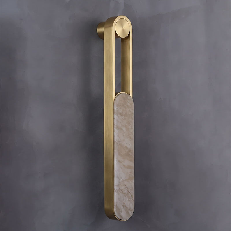 Lineaire kolomvormige albasten wandlamp voor de wastafel | Ormexis