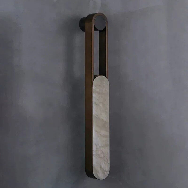 Lineaire kolomvormige albasten wandlamp voor de wastafel | Ormexis