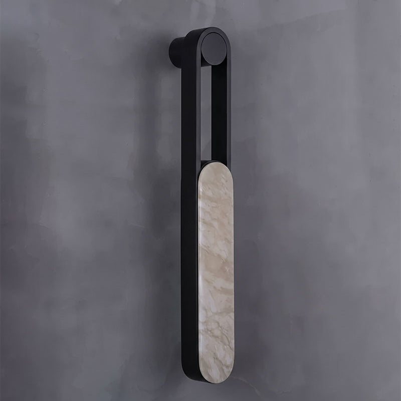 Lineaire kolomvormige albasten wandlamp voor de wastafel | Ormexis