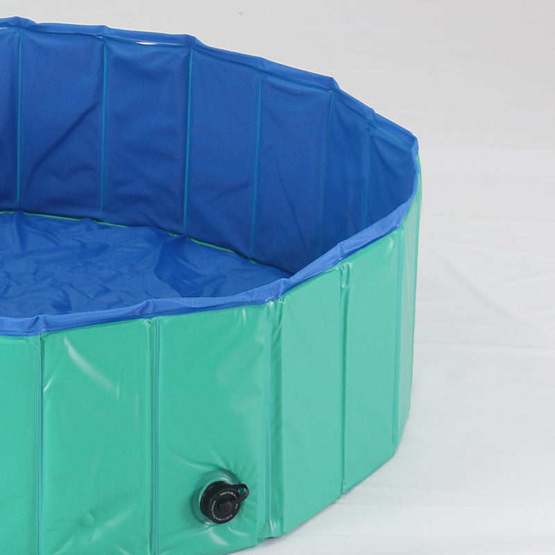 Piscine gonflable pliable pour petits à moyens chiens avec fond antidérapant