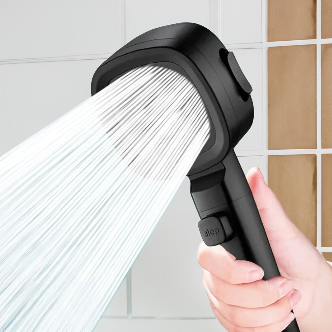 Cabeça de Duche de Alta Pressão Ajustável com Tecnologia de Bocal Ecológica para Duches Refrescantes