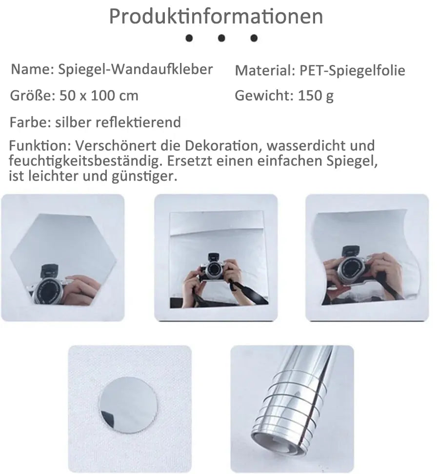Splitterfestes PET-Fensterspiegel-Folie mit selbstklebender Rückseite für sichere Reflexion