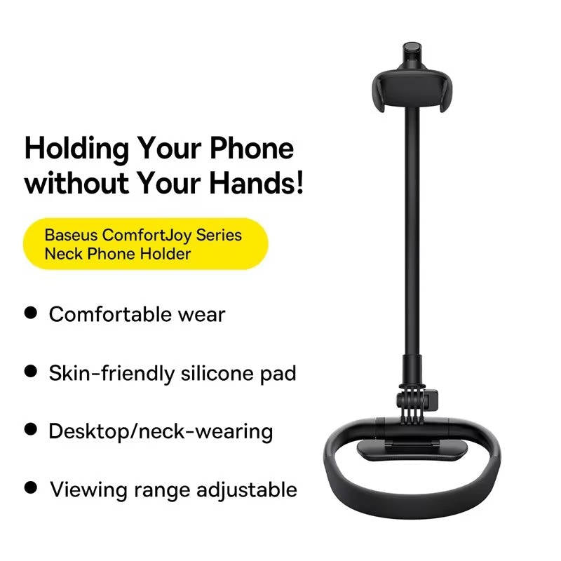 Adjustable Phone Dock For Neck Comfort And Desk Viewing, 360 Degree Rotation