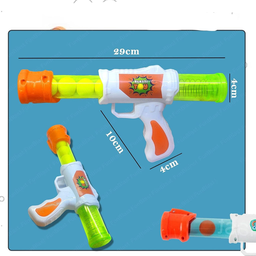 Air Pressure Action Shooting Game For Kids With Five Cushioned Foam Balls Indoor Outdoor Fun - Ormexis