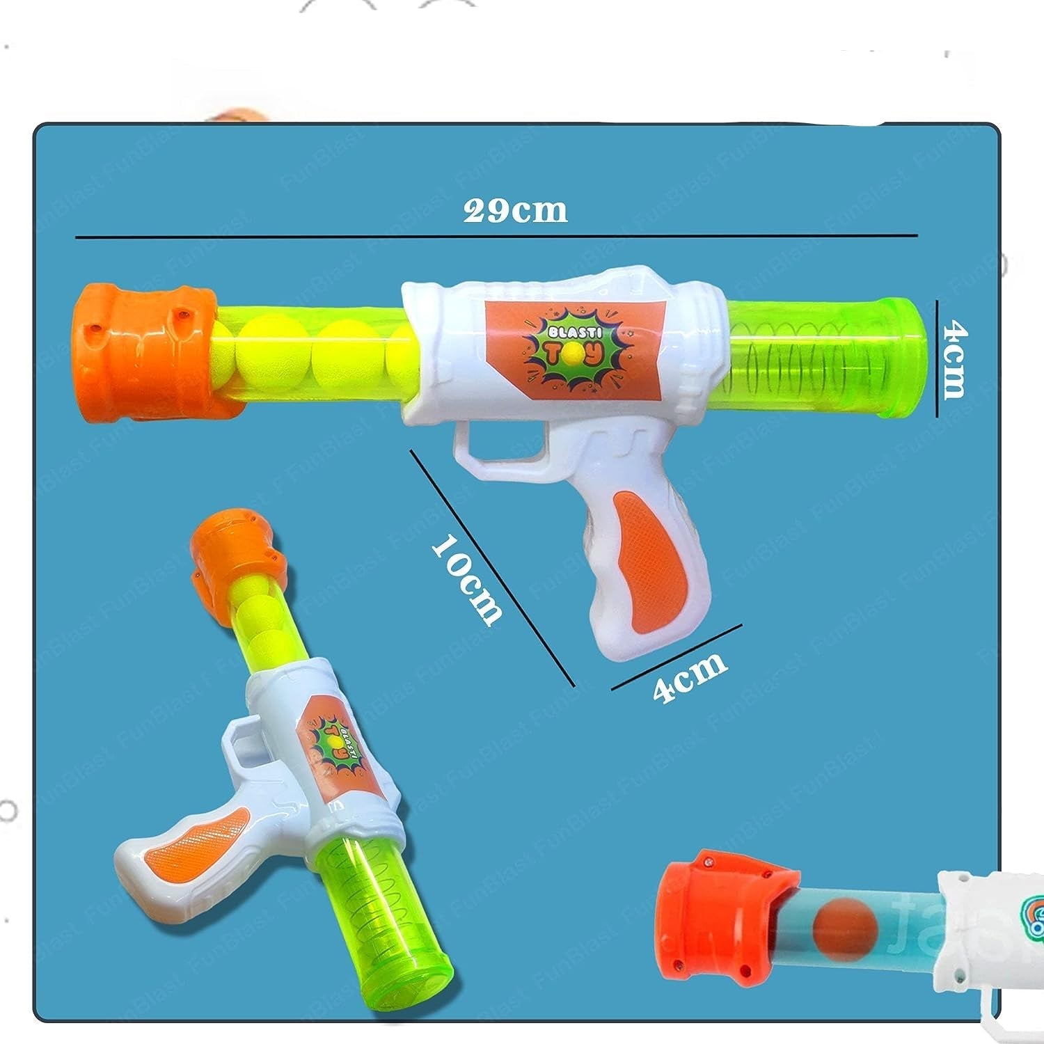 Air Pressure Action Shooting Game For Kids With Five Cushioned Foam Balls Indoor Outdoor Fun - Ormexis