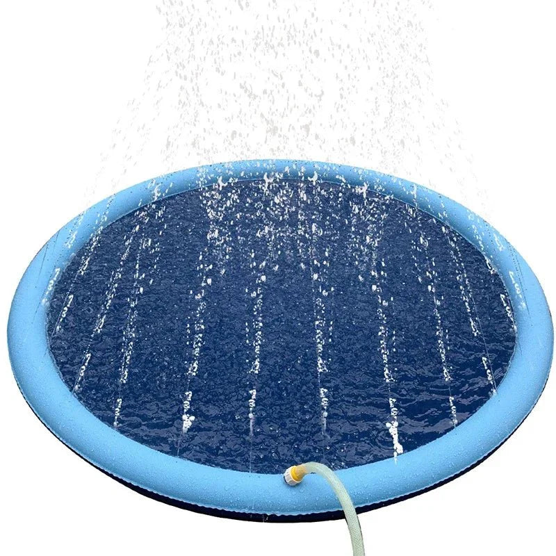 Dog Splash Pad With Sprinklers And Durable Water Mat For Cooling Fun