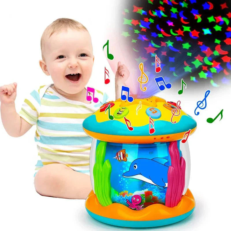 Brinquedo de Bateria Interativo para Bebés com Luzes e Música