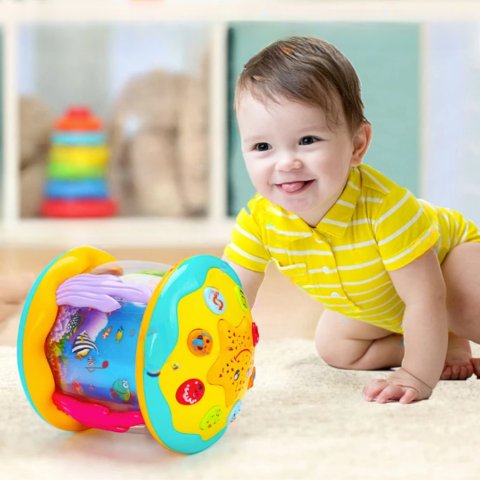 Brinquedo de Bateria Interativo para Bebés com Luzes e Música