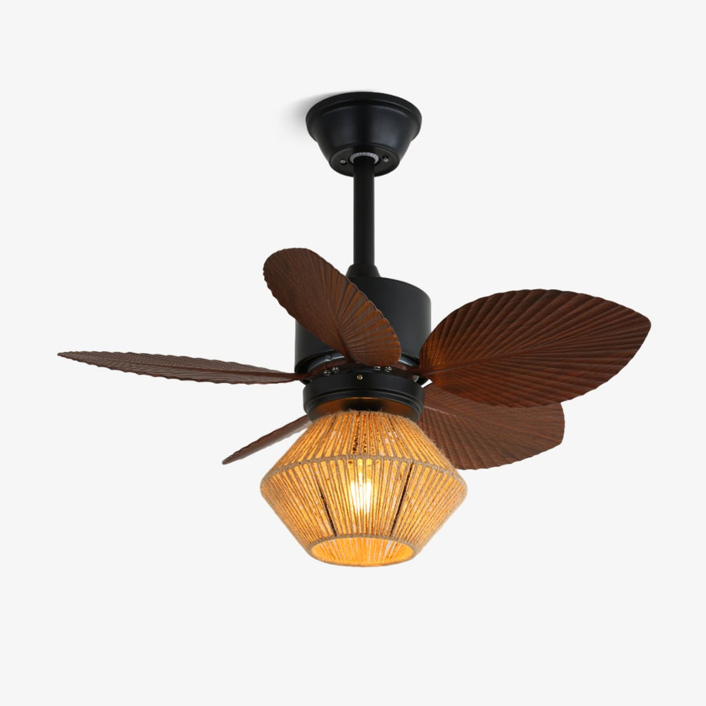 Faceted Woven Ceiling Fan Light | Ormexis