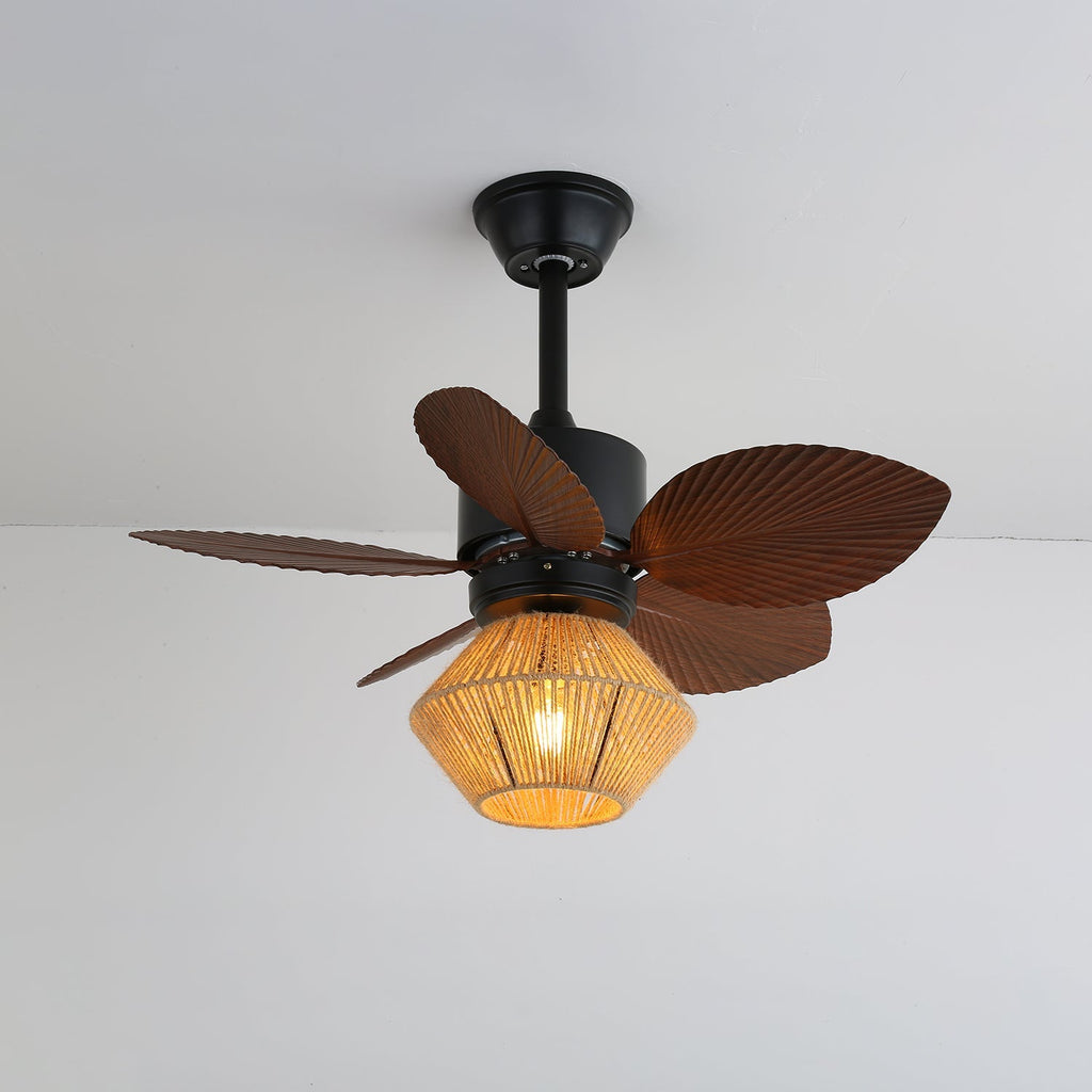Faceted Woven Ceiling Fan Light | Ormexis