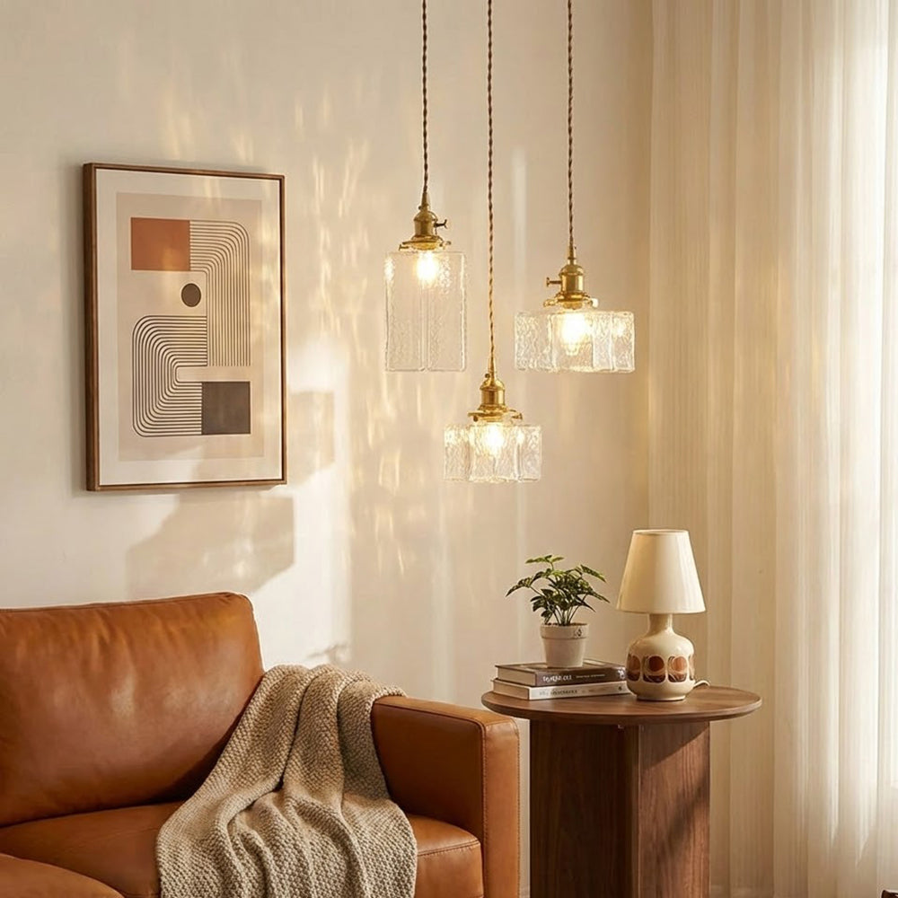 Závěsné svítidlo JewelGlass Sleek pro moderní kuchyňský prostor