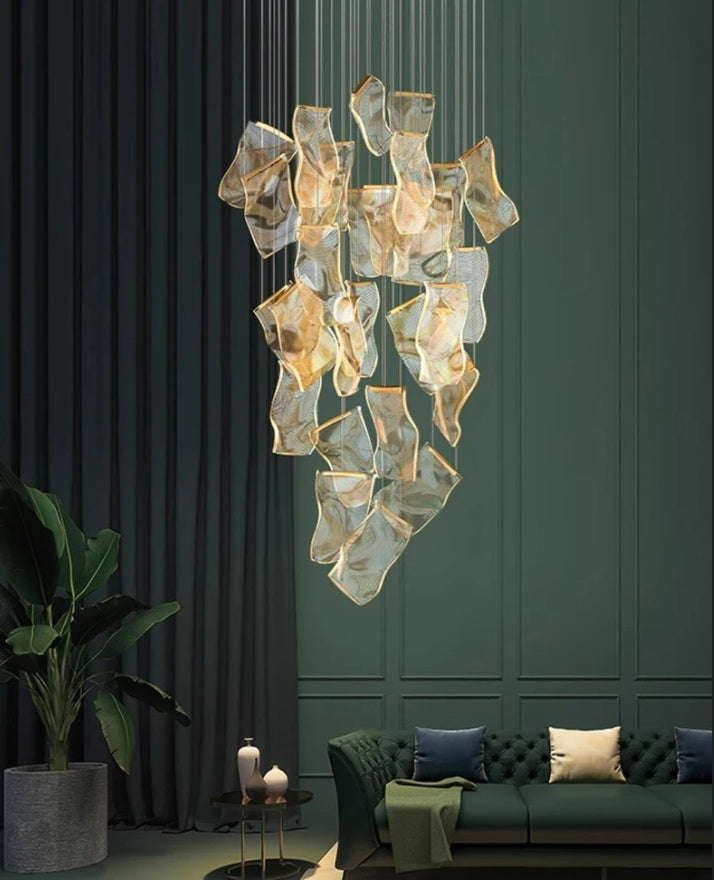 Nowoczesna postmodernistyczna lampa wisząca w stylu klatki schodowej Jonas | Ormexis