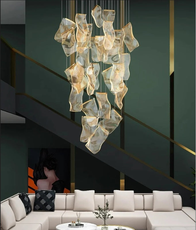 Nowoczesna postmodernistyczna lampa wisząca w stylu klatki schodowej Jonas | Ormexis