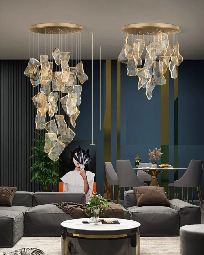 Nowoczesna postmodernistyczna lampa wisząca w stylu klatki schodowej Jonas | Ormexis