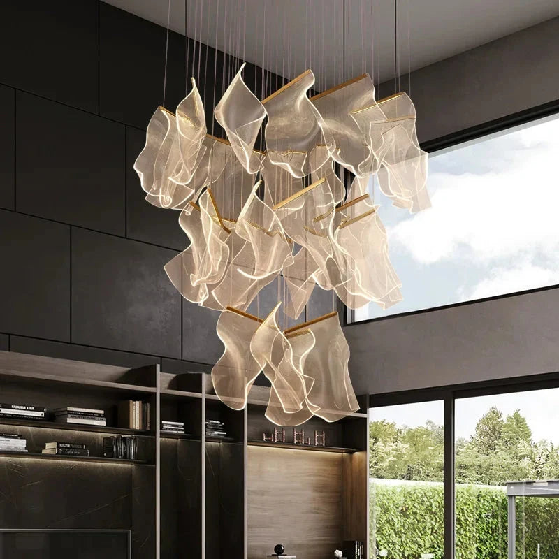 Nowoczesna postmodernistyczna lampa wisząca w stylu klatki schodowej Jonas | Ormexis